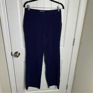 Rebecca Taylor navy blue pleated front straight leg trousers pants‎ size 8
